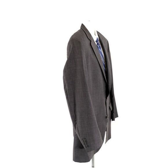 Hart Schaffner Marx Gold Trumpeter Nordstrom Wool Check Gray 2 Button Blazer 44L - Picture 8 of 16